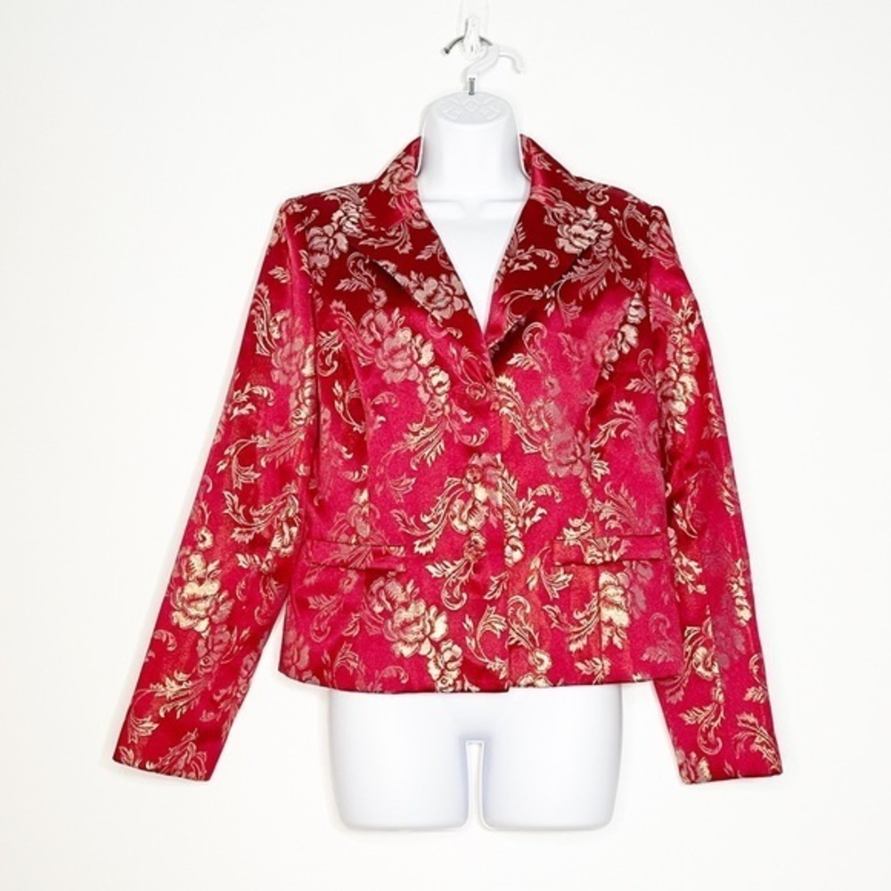 Bay Studio Career Red & Gold Blazer